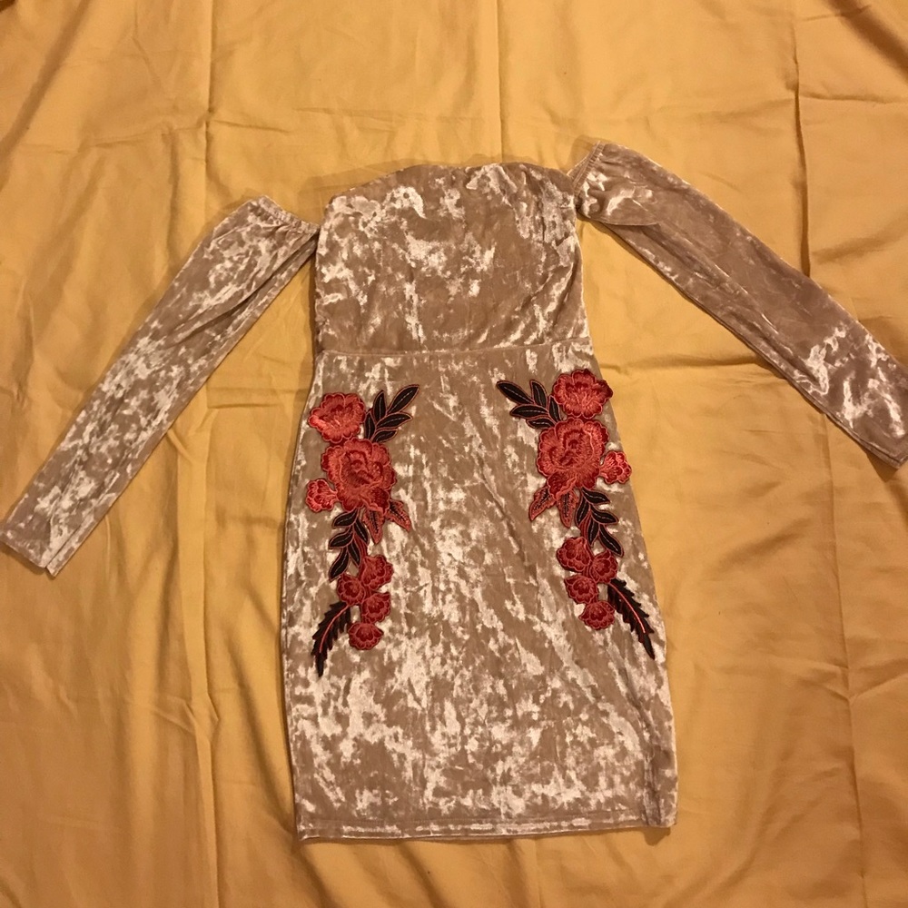 Light Pink velvet dress